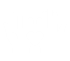a white graphic of hands holding a heart